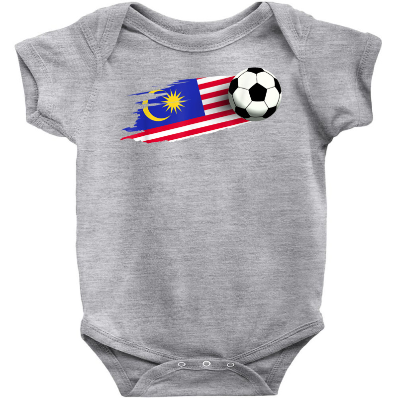 Malaysia Flag Jersey Malaysian Soccer Team Malaysian T Shirt Baby Bodysuit by cm-arts | Artistshot