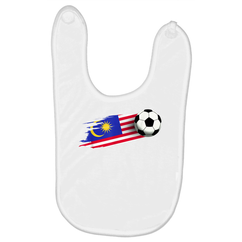 Malaysia Flag Jersey Malaysian Soccer Team Malaysian T Shirt Baby Bibs by cm-arts | Artistshot