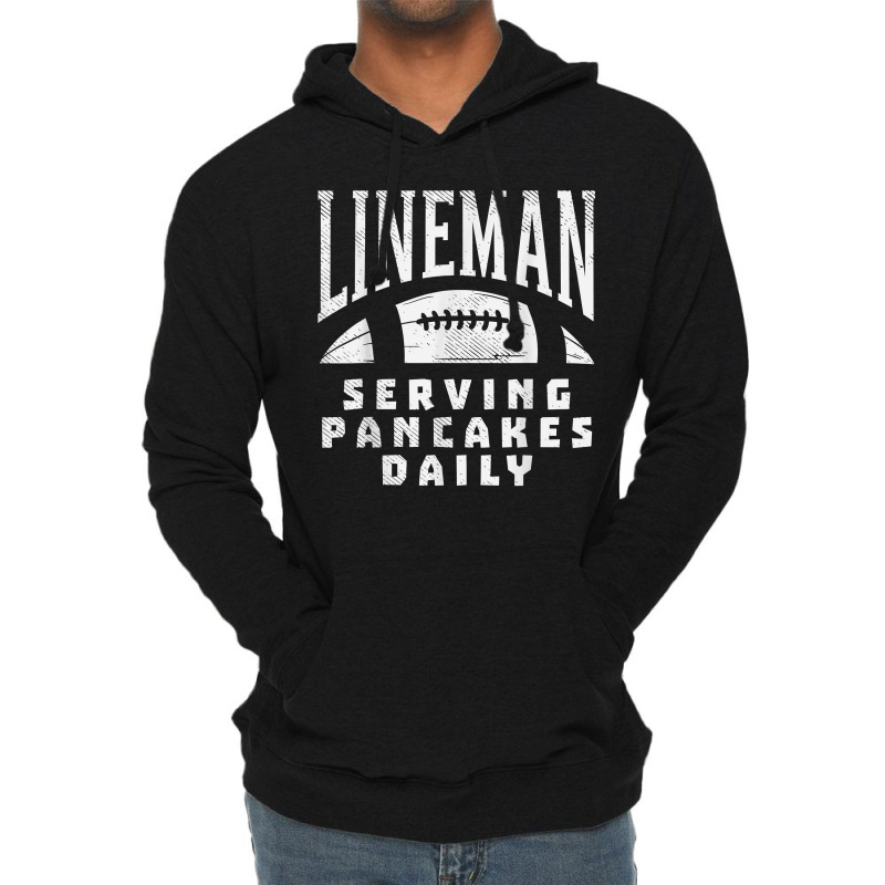 Offensive Lineman Serving Pancakes Daily Football Sport Gift Lightweight Hoodie | Artistshot