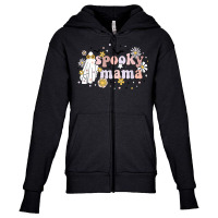 Spooky Mama Halloween Pattern Season Halloween Costume Youth Zipper Hoodie | Artistshot