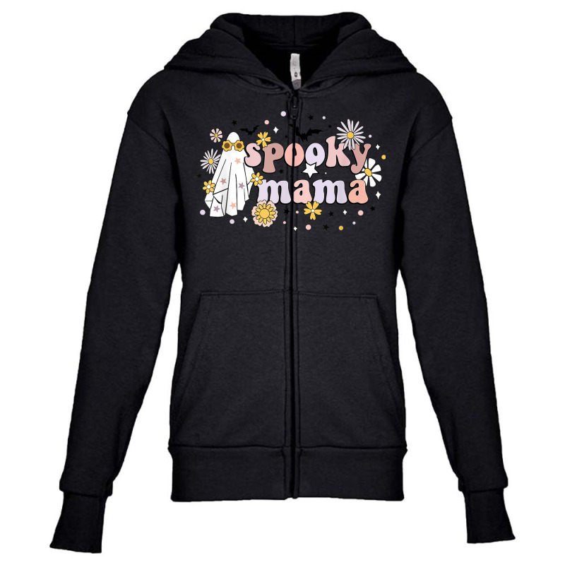 Spooky Mama Halloween Pattern Season Halloween Costume Youth Zipper Hoodie | Artistshot