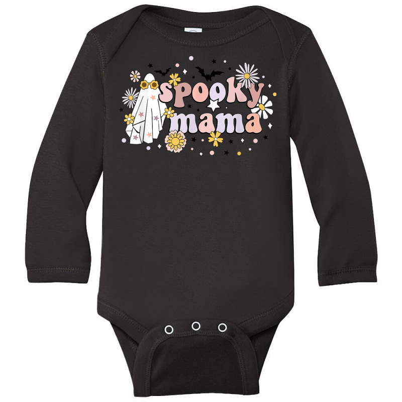 Spooky Mama Halloween Pattern Season Halloween Costume Long Sleeve Baby Bodysuit | Artistshot