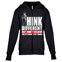 Chaplin   Think Different Raglan Baseball Tee Youth Zipper Hoodie | Artistshot