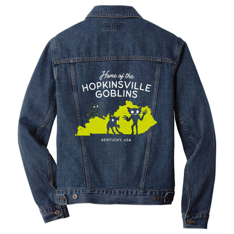 Home Of The Hopkinsville Goblins, Kentucky Usa, Home, Of The Hopkinsvi Men Denim Jacket | Artistshot