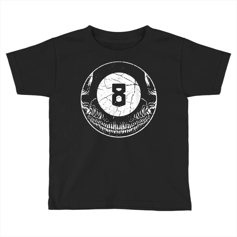 Billiard Pool Skull The Horror Eight Ball T Shirt Toddler T-shirt by homyfelaego | Artistshot