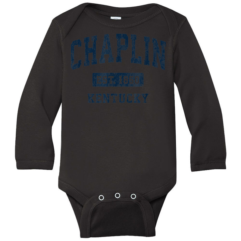 Chaplin Kentucky Ky Vintage Athletic Sports Design Long Sleeve Baby Bodysuit by Creed | Artistshot