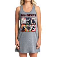 Ads Cat Nightmeows Campy 80's Horror Cats Horror Halloween Tank Dress | Artistshot