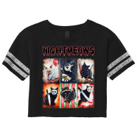 Ads Cat Nightmeows Campy 80's Horror Cats Horror Halloween Scorecard Crop Tee | Artistshot