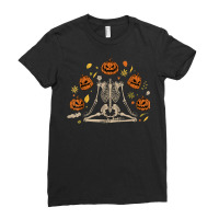 Halloween Meditation Skeleton Ladies Fitted T-shirt | Artistshot