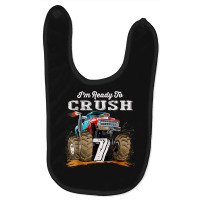 I'm Ready To Crush 7 Monster Truck 7th Birthday Gift Boys Baby Bibs | Artistshot