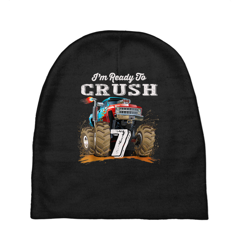 I'm Ready To Crush 7 Monster Truck 7th Birthday Gift Boys Baby Beanies | Artistshot