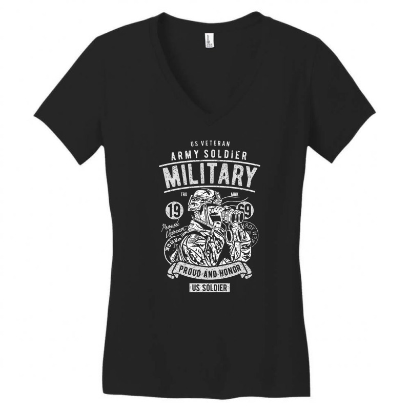 Veteran Army Soldier Military Adults, Veteran Army Soldier Military Ad Women's V-neck T-shirt | Artistshot