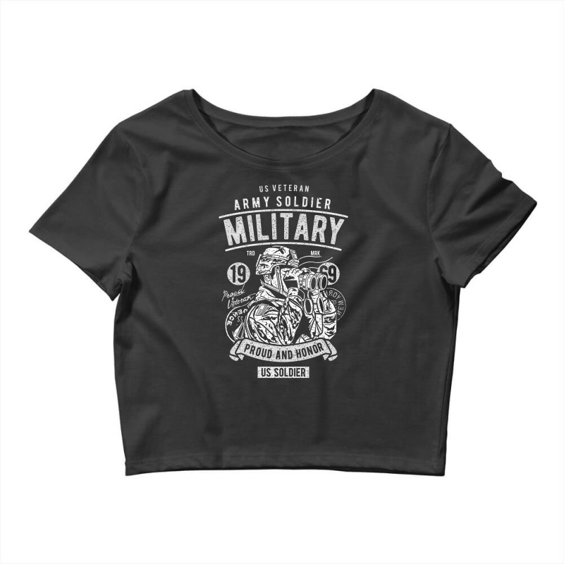 Veteran Army Soldier Military Adults, Veteran Army Soldier Military Ad Crop Top | Artistshot