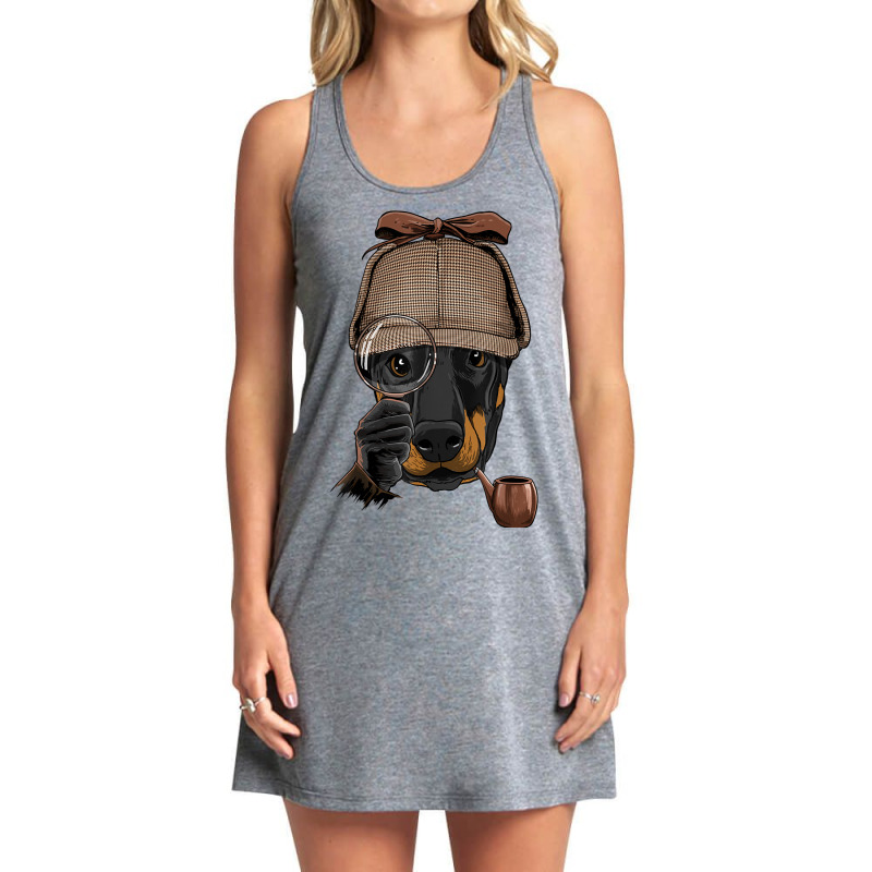 Detective Doberman Pinscher Spy Investigator Dobie Dog Lover Tank Dress by Clinical | Artistshot