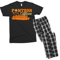 Camping Pontoon Captoon Boat Captain Mens Lake Funny T Shirt Men's T-shirt Pajama Set | Artistshot