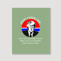 Trump Happy Fathers Day Portrait Canvas Print | Artistshot