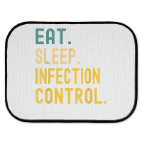 Vintage Retro Sunset Eat Sleep Infection Control T Shirt Rear Car Mat | Artistshot