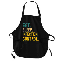 Vintage Retro Sunset Eat Sleep Infection Control T Shirt Medium-length Apron | Artistshot