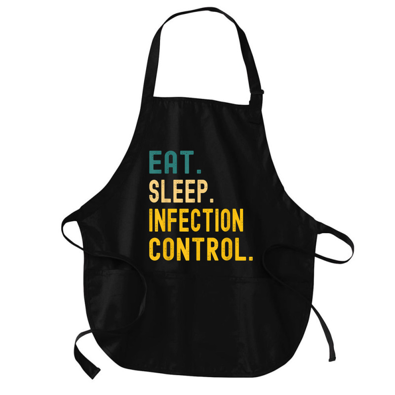 Vintage Retro Sunset Eat Sleep Infection Control T Shirt Medium-length Apron | Artistshot