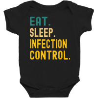 Vintage Retro Sunset Eat Sleep Infection Control T Shirt Baby Bodysuit | Artistshot