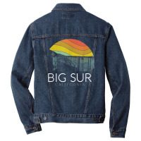 Big Sur California Beach Central Coast Retro Forest Camping T Shirt Men Denim Jacket | Artistshot