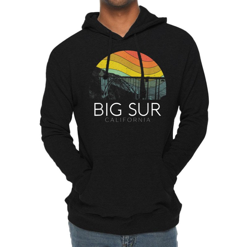 Big Sur California Beach Central Coast Retro Forest Camping T Shirt Lightweight Hoodie by genze | Artistshot