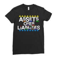 Assets Over Liabilities Accountant 80's 90's Style Pullover Hoodie Ladies Fitted T-shirt | Artistshot