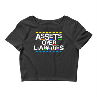 Assets Over Liabilities Accountant 80's 90's Style Pullover Hoodie Crop Top | Artistshot