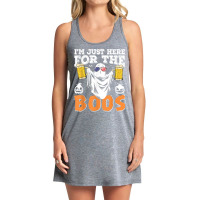 Im Just Here For The Boos Halloween Ghost Drink Beer Costume Tank Dress | Artistshot