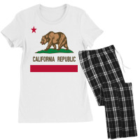 California Republic State Flag 1846 Vintage Hoodie Women's Pajamas Set | Artistshot