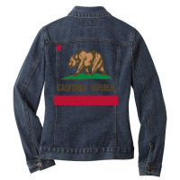 California Republic State Flag 1846 Vintage Hoodie Ladies Denim Jacket | Artistshot