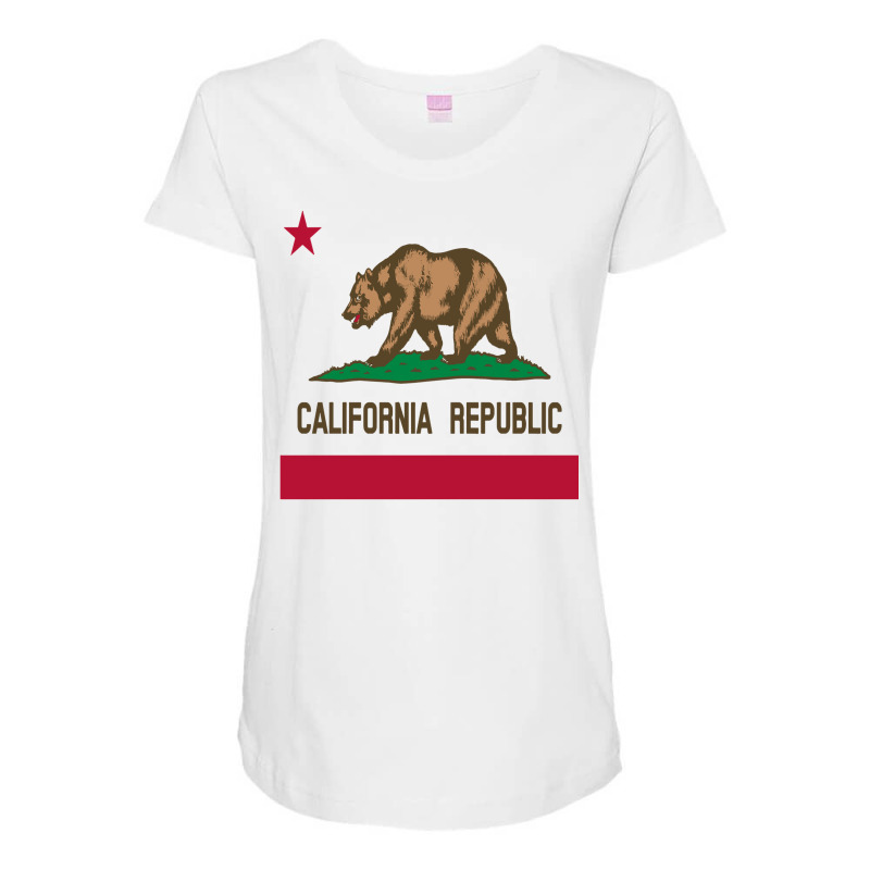 California Republic State Flag 1846 Vintage Hoodie Maternity Scoop Neck T-shirt by nyxexaelaewe7 | Artistshot