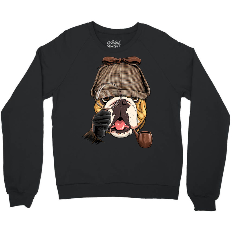 Detective American Bulldog Spy Investigator Bulldog Lover Crewneck Sweatshirt by Carnations | Artistshot