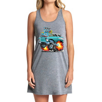 Funny Fifties Style Muscle Car Hot Rod Station Wagon Cartoon Tank Dress | Artistshot