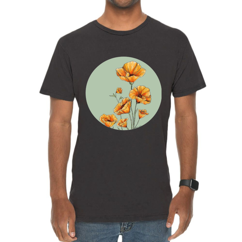 California Poppies Vintage T-shirt | Artistshot