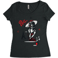 Paris Girl Women's Triblend Scoop T-shirt | Artistshot