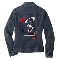 Paris Girl Ladies Denim Jacket | Artistshot