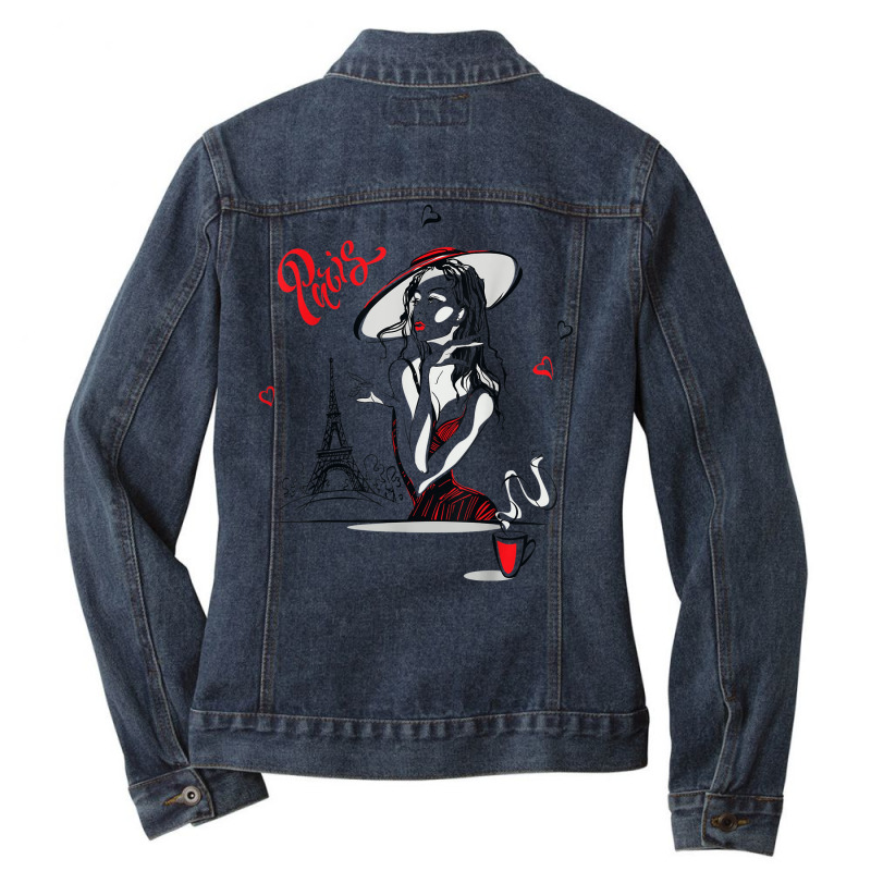 Paris Girl Ladies Denim Jacket by Clinical | Artistshot