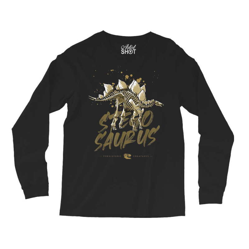 Stegosaurus Skeleton Paleontologist Fossil Dino Lovers Long Sleeve Shirts | Artistshot