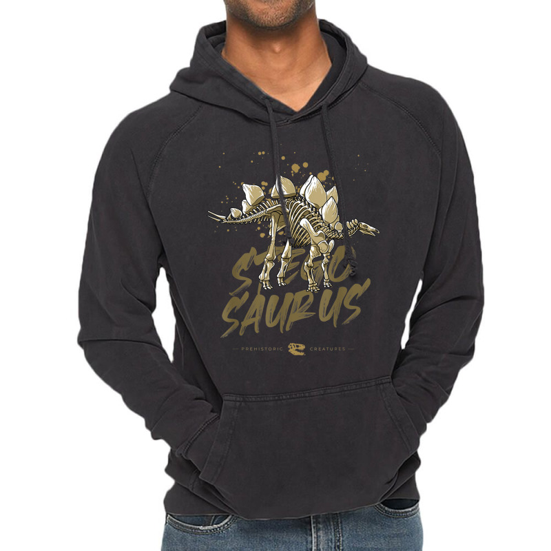 Stegosaurus Skeleton Paleontologist Fossil Dino Lovers Vintage Hoodie | Artistshot