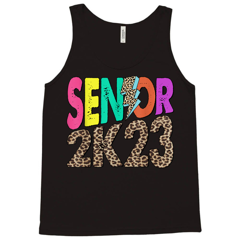 Senior 2k23 Leopard Lightning Bolt Class Of 2023 Graduation Tank Top by Fashaza | Artistshot