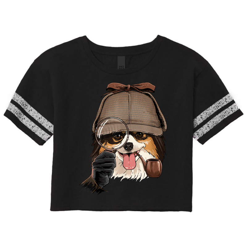 Detective Papillon Spy Investigator Puppy Pet Dog Lover Scorecard Crop Tee by Deluxe | Artistshot