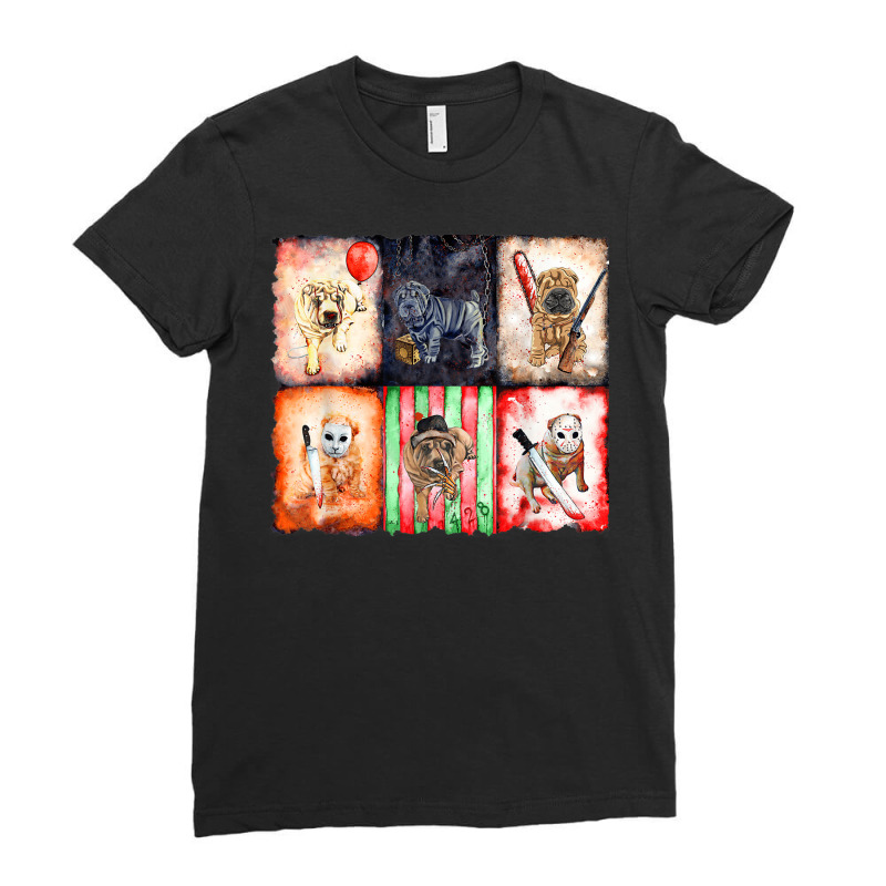 Ads Shar Pei Horror Halloween Ladies Fitted T-shirt | Artistshot