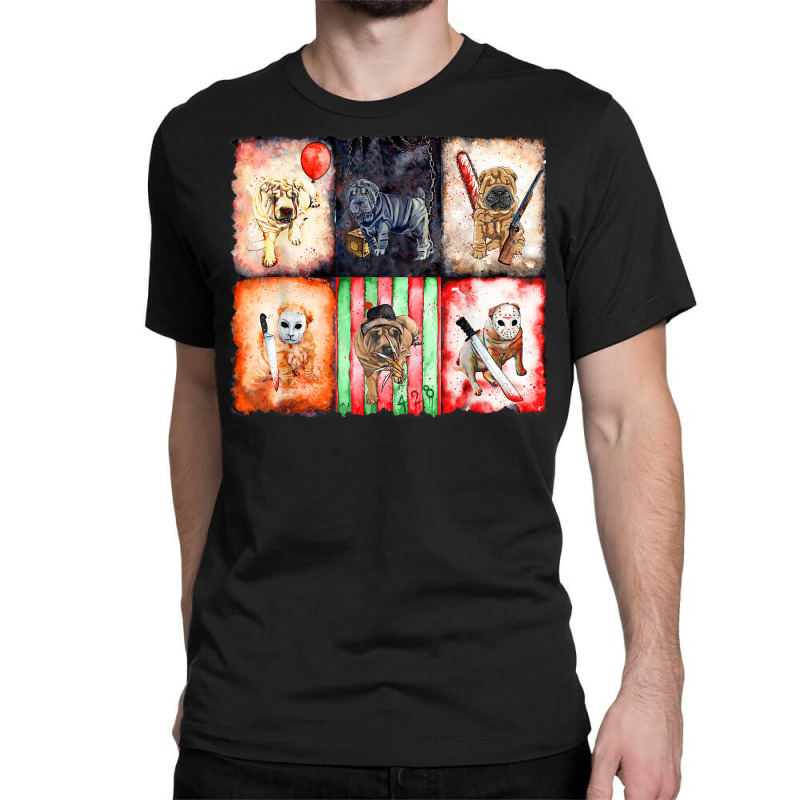 Ads Shar Pei Horror Halloween Classic T-shirt | Artistshot