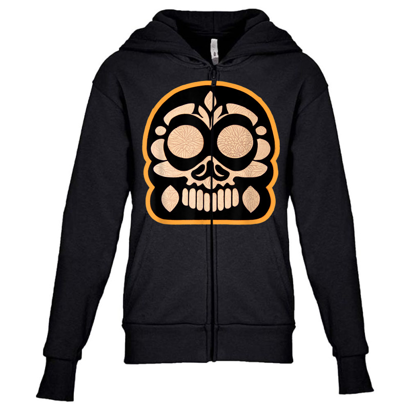 Vintage Sugar Skull Bleak Calavera Youth Zipper Hoodie by Dapper | Artistshot