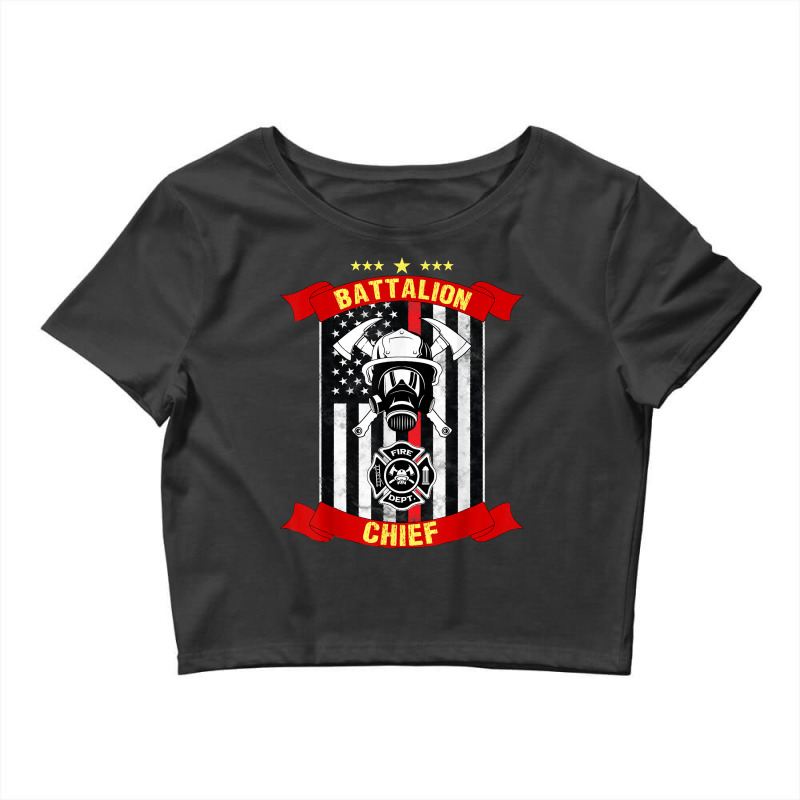 Battalion Chief American Firefighter Fireman Hero Design Crop Top by KaydenLivingston | Artistshot