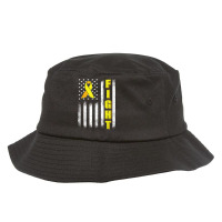 Bone Cancer Fight Sarcoma Cancer Awareness American Flag Bucket Hat | Artistshot