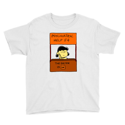Lucy Van Pelt: The Doctor Is In Youth Tee Designed By Pop Cultured