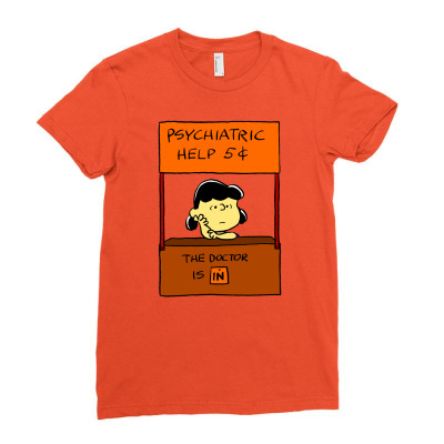 Lucy Van Pelt: The Doctor Is In Ladies Fitted T-shirt Designed By Pop Cultured