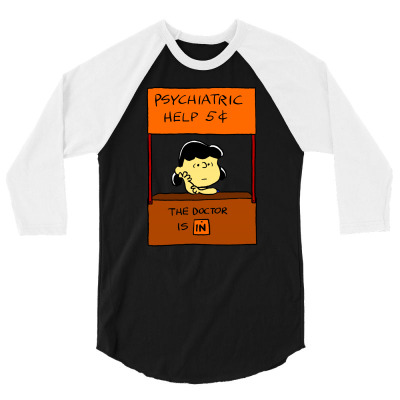 Lucy Van Pelt: The Doctor Is In 3/4 Sleeve Shirt Designed By Pop Cultured